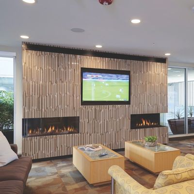 The Ortal: Corner Right Side RS 44 Gas Fireplace, available at Hearth & Home of Central New York in East Syracuse
