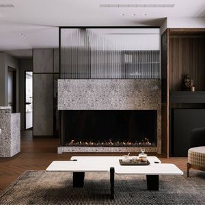 Ortal: Corner Right Side RS 77HH Gas Fireplace