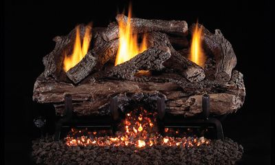The RH Peterson: G10 Series Vent-Free Charred Aged Split Logs - 24", available at Hearth & Home of Central New York in East Syracuse