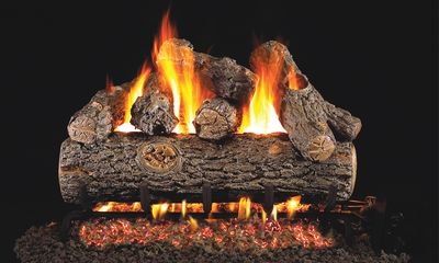 The RH Peterson: Golden Oak Designer Plus Vented Logs - 24", available at Hearth & Home of Central New York in East Syracuse
