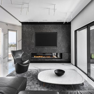 The Ortal: Front Facing 98" Gas Fireplace, available at Hearth & Home of Central New York in East Syracuse