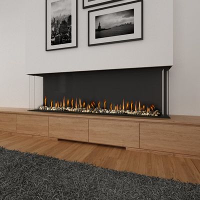 The Ortal: Three Sided 98H Gas Fireplace, available at Hearth & Home of Central New York in East Syracuse