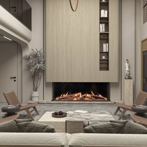 Ortal: Wilderness Three Sided 77" Gas Fireplace