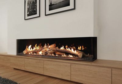 The Ortal: Two Sided Corner Fireplace 77, available at Hearth & Home of Central New York in East Syracuse