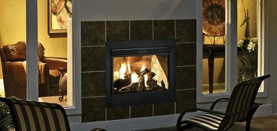 The Hearth & Home Technologies: Twilight Indoor/Outdoor See-Through Fireplace, available at Hearth & Home of Central New York in East Syracuse