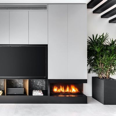 The Ortal: Corner Right Side RS 44H Gas Fireplace, available at Hearth & Home of Central New York in East Syracuse