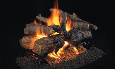 The RH Peterson: Charred American Oak See-Thru Logs - 18/20", available at Hearth & Home of Central New York in East Syracuse