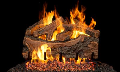 The RH Peterson: Rugged Forest Split Logs - 18", available at Hearth & Home of Central New York in East Syracuse