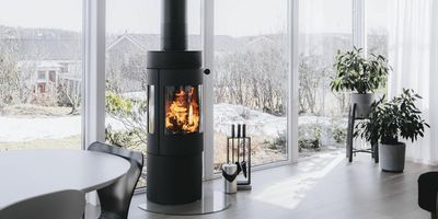 The Ambiance: RAIS Viva L120 Wood Stove, available at Hearth & Home of Central New York in East Syracuse