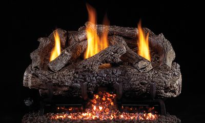 The RH Peterson: G10 Series Vent-Free Charred Frontier Oak Logs - 16/18", available at Hearth & Home of Central New York in East Syracuse