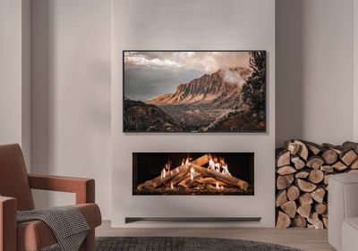 The Ortal: Front Facing Fireplace 44 (43x13), available at Hearth & Home of Central New York in East Syracuse