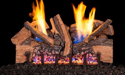 The RH Peterson: G19A Series Vent-Free Foothill Split Oak Logs - 18", available at Hearth & Home of Central New York in East Syracuse