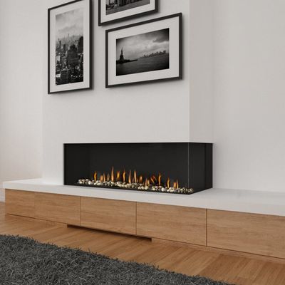 The Ortal: Corner Left Side LS 51 Gas Fireplace, available at Hearth & Home of Central New York in East Syracuse