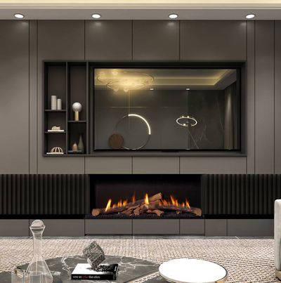 The Ortal: Wilderness Three Sided 60H Long Logs Gas Fireplace, available at Hearth & Home of Central New York in East Syracuse