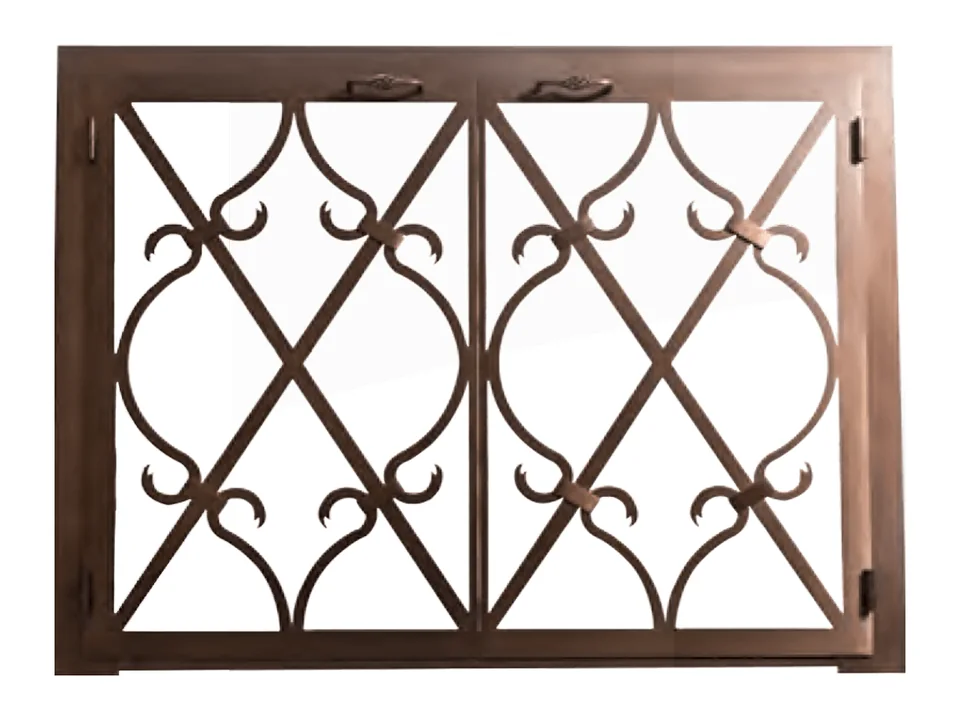 Design Specialties Banded Scroll fireplace door