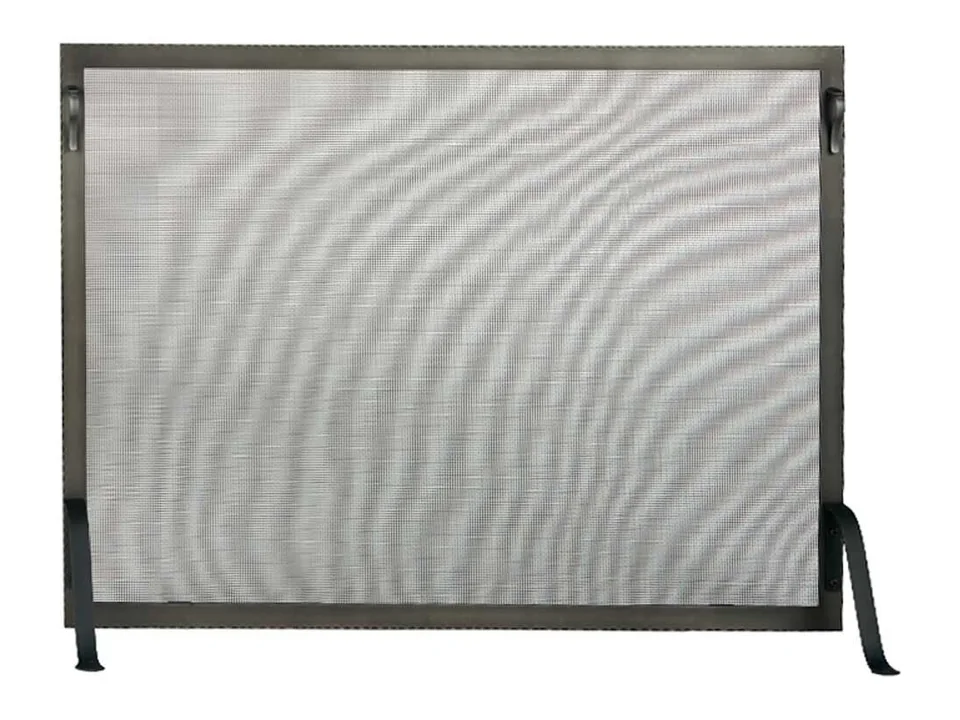 Design Specialties Hammered Edge Screen free-standing fireplace screen